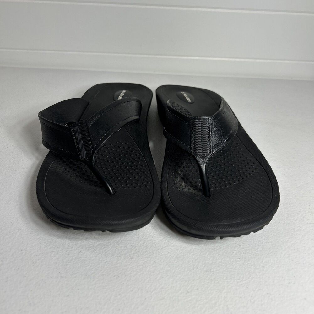 Okabashi Sandals Mens XL 10.5/11.5 Black Rubber Shoes Flip Flops Made In USA